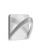 Inofix Ribbon Άγκιστρο Μπάνιου Μονό με Αυτοκόλλητο ​6.5x4.5cm White