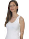 Lido Underwear LI310W Women's Sleeveless Cotton T-Shirt White