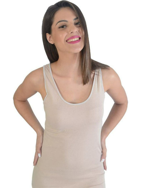 Lido Underwear LI310MZ Women's Sleeveless Cotton T-Shirt Beige