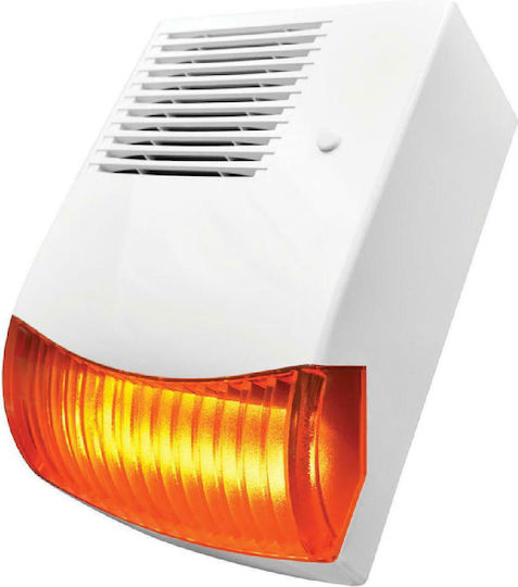 Spark Alarm Siren Baterie Outdoor 124dB with Portocaliu Light 19.3x27cm