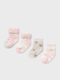 Mayoral Girls 4 Pack Ankle Socks Pink