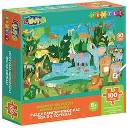 Детски Пъзел Jungle Animals за 6++ Години 100бр Luna