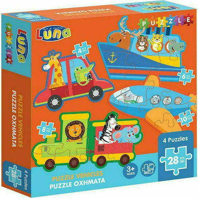 Kids Puzzle Vehicles for 3++ Years 28pcs Luna