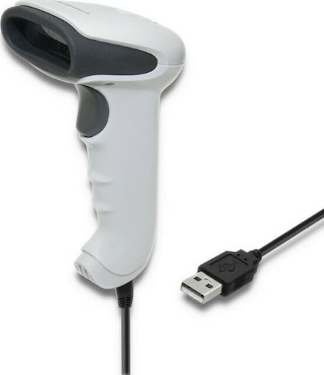 Qoltec Handheld Scanner Wired with 1D Barcode Reading Capability