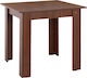 Table Kitchen Wooden Walnut 80x80x77cm