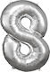 Ballon Folie Jumbo Zahl 8 Silber 86cm