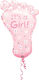 Μπαλόνι Foil Super Shape Foot - It’s a Girl Ροζ