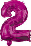 Μπαλόνι Foil Αριθμός Decorata Hot 2 Ροζ 96εκ.