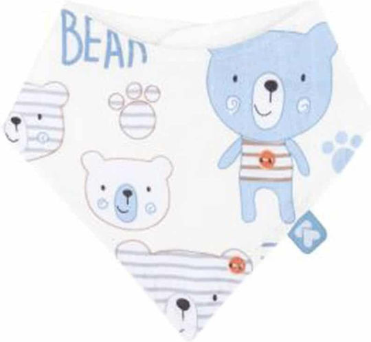 Kikka Boo Bear Bandana Stoff mit Taste Blau