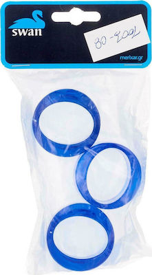 HOMie Plastic Napkin Rings Blue 3pcs