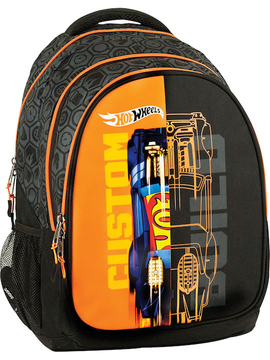 Gim Hot Wheels School Bag Backpack Elementary, Elementary in Black color 27lt