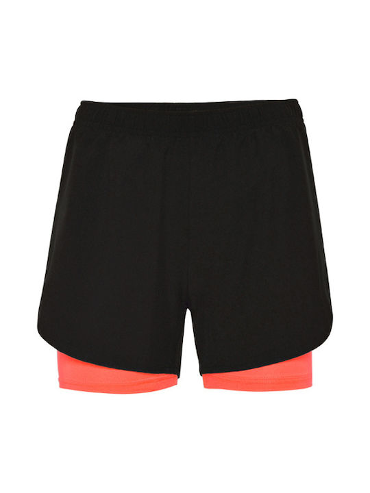 Roly PC6655 Women's Sporty Shorts Black/Orange
