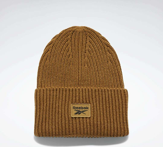 Classics Foundation Ribbed Beanie Cap Sepia