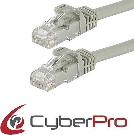 CyberPro U/UTP Cat.6 (Gigabit) Καλώδιο Δικτύου Ethernet 0.5m Γκρι