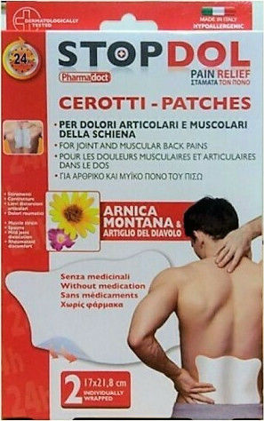 Pharmadoct StopDol Pain Relief with Arnica Harpagophytum & Willow Heat Patches 2pcs