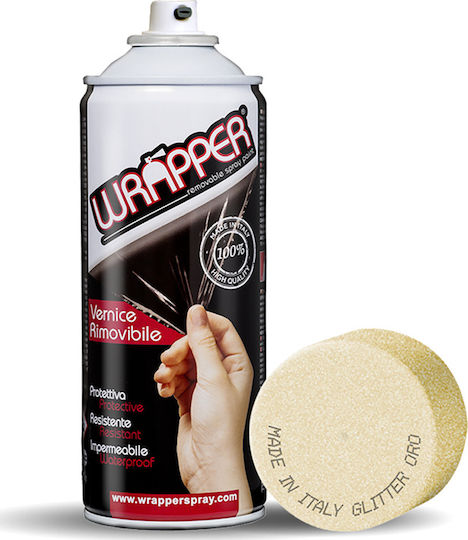 Wrapper Spray Protective Film with Glitter Effect Glitter Pro GOLD GLITTER 400ml