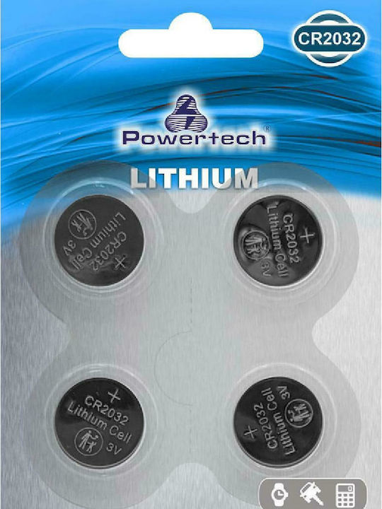 Powertech Batterien Lithium für Uhren CR2032 3V 4Stück
