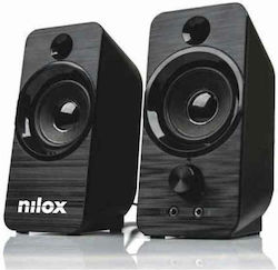 Nilox NXAPC02 Computerlautsprecher 2.0 mit Leistung 6W in Schwarz Farbe