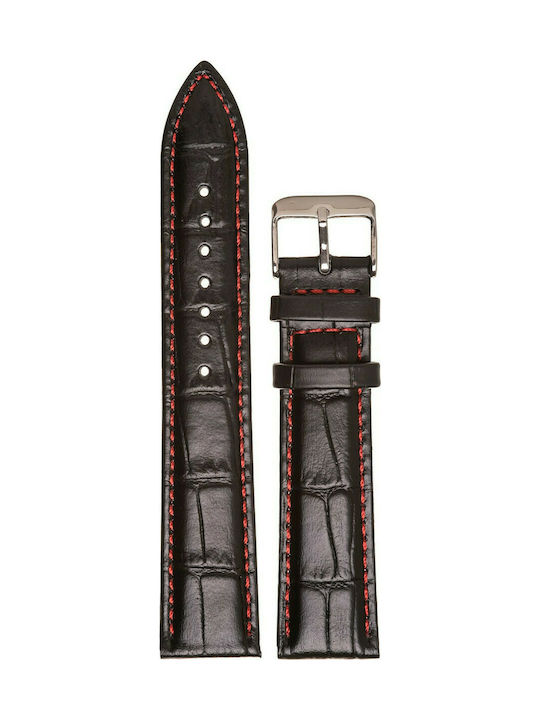 Tzevelion ART521 Leather Strap Black 22mm