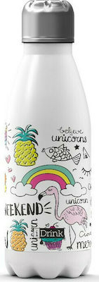 I-Total iDrink Graphics Unicorns Μπουκάλι Θερμός 0.35lt