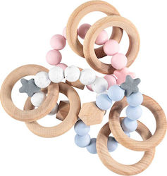 Nibbling Stellar Nat Wood Ring Teething Rattle made of Wood for 0 m+ 1pcs BR75815