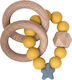 Nibbling Stellar Teething Ring made of Wood for...