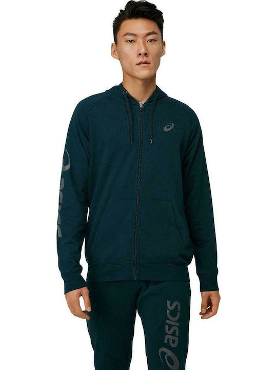ASICS Φούτερ με Κουκούλα Μπλε