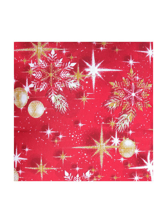 Viopros Christmas Tableware Ornaments Fabric Placemats Red 45x32cm 4 Pieces