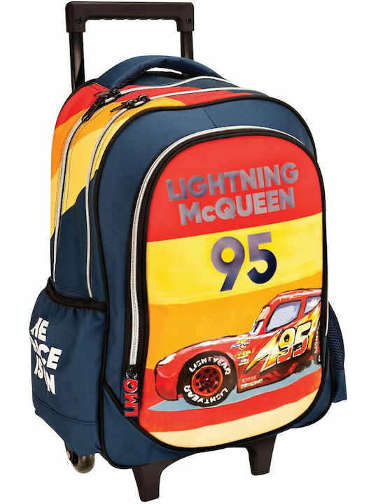 Gim Cars Race Schulranzen Trolley Grundschule Mehrfarbig mit Flaschenhalter 27Liter