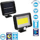 GloboStar Waterproof Solar LED Floodlight 20W Cold White 6000K with Motion Sensor and Photocell IP65