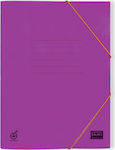 Skag Φάκελος Πρεσπάν με Λάστιχο και Αυτιά για Χαρτί A4 Μωβ Basic 25x35cm
