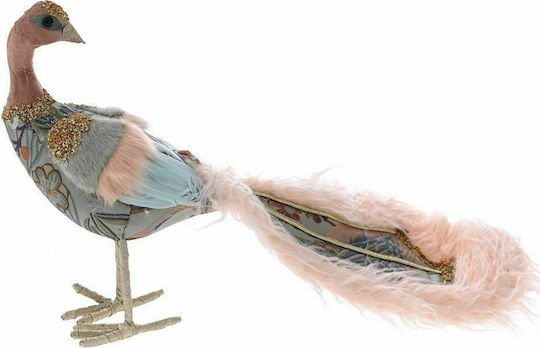 Iliadis Christmas Fabric Figure Peacock Pink Length 60cm