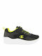Softy Kids Sports Shoes Running with Hoop & Loop Closure Black