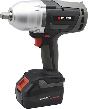 Wurth BIW18-BL HT Brushless Impact Wrench Battery 18V 2x5Ah with Socket 1/2"