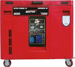 Geotec GTD 13000S Ηλεκτρική Εκκίνηση Τριφασική Γεννήτρια Πετρελαίου με Μίζα και Ρόδες 13kVA
