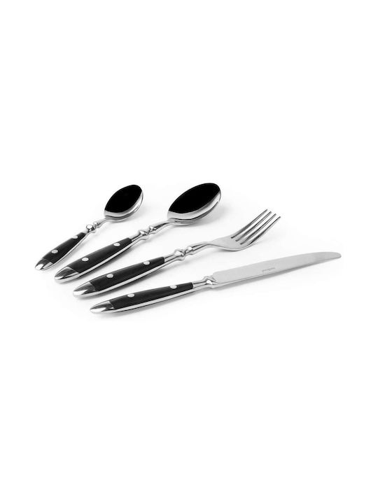 Excelsa 24-Piece Stainless Steel 18/10 Silver Cutlery Set England Cottage