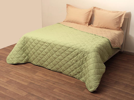 Viopros Tagesdecken Einzel Grün / Beige 160x240cm Viopros Tagesdecken Einzel Grün / Beige 160x240cm