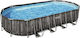 Bestway Oval Swimming Pool PVC 25,495 liters with Metallic Frame 732x366x122 cm Gray