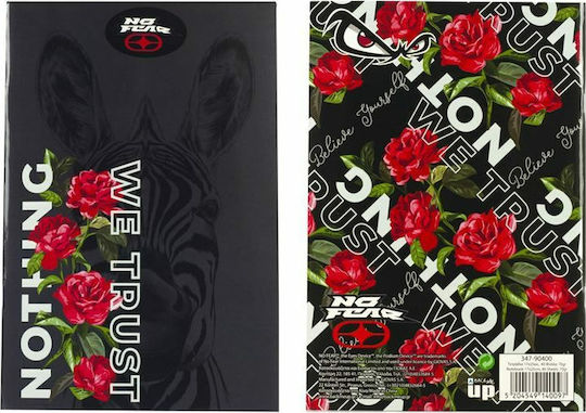 No Fear Caiet Cu dungi B5 40 de Foi Rose Zebra 1buc