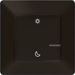 Legrand Valena Life 89 External Electrical Lighting Wall Switch with Frame Basic Illuminated Black