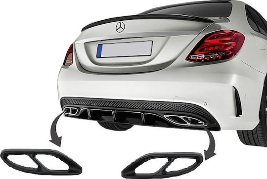 Carner Car Rear Spoilers for Exhaust Pipes Amg Look for Mercedes W212 FL W166 C292 W117 W205 X253 W253 Black Mercedes-Benz GLE / C Class Chrysler GS
