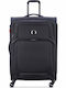 Delsey Optimax Großer Reisekoffer Weichschalen Schwarz mit 4 Räder Höhe 70.5cm 328582000T9