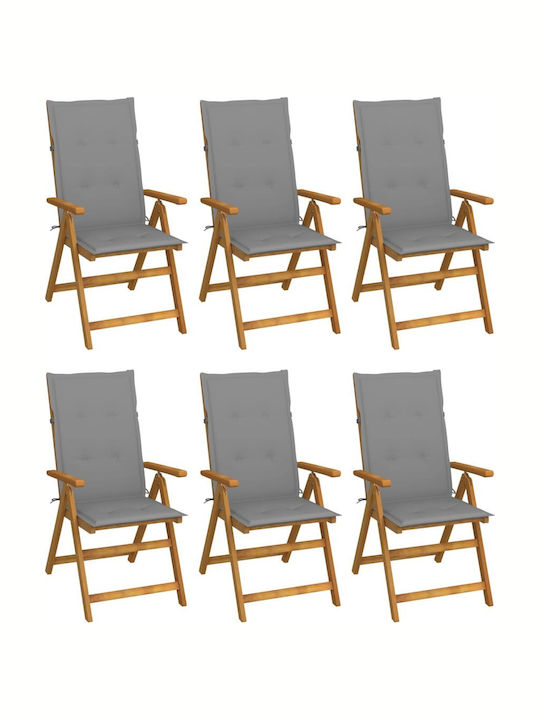 Outdoor-Stuhl Hölzernes Acacia wood - Grey mit ...