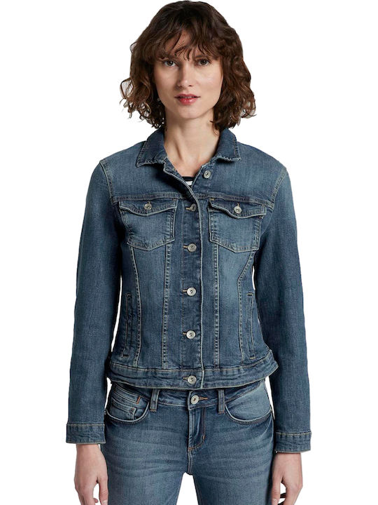 Scurtă Jachetă de femei din denim Piatră întunecată folosită