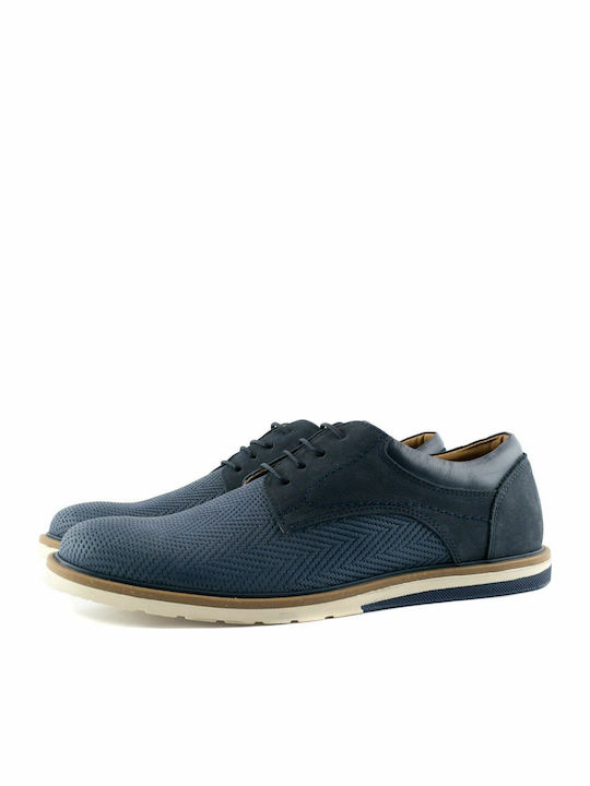 Romeo 399-1478 Δερμάτινα Ανδρικά Casual Παπούτσια Μπλε