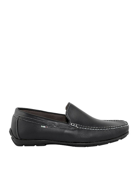 Antonio Shoes 168 Men's Leather Loafers Black