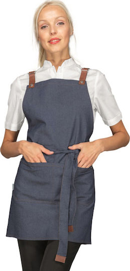 Isacco Ποδιά Barista / Barkeeper Ganzkörper Blau
