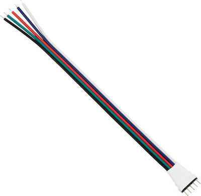 GloboStar Connector for LED Strips RGB+W mit 15cm Kabel 5 PIN 70696