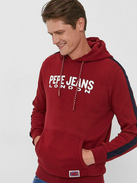 Pepe Jeans Andre Hoodie Sweatshirt Burgundy