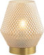 Zambelis Lights Επιτραπέζιο Διακοσμητικό Φωτιστικό με Ντουί για Λαμπτήρα E27 σε Χρυσό Χρώμα